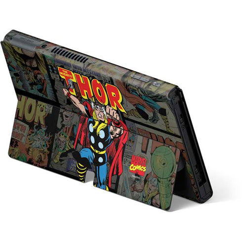 Marvel Classic Comics The Mighty Thor Vintage Nintendo Switch OLED (2021) Skin